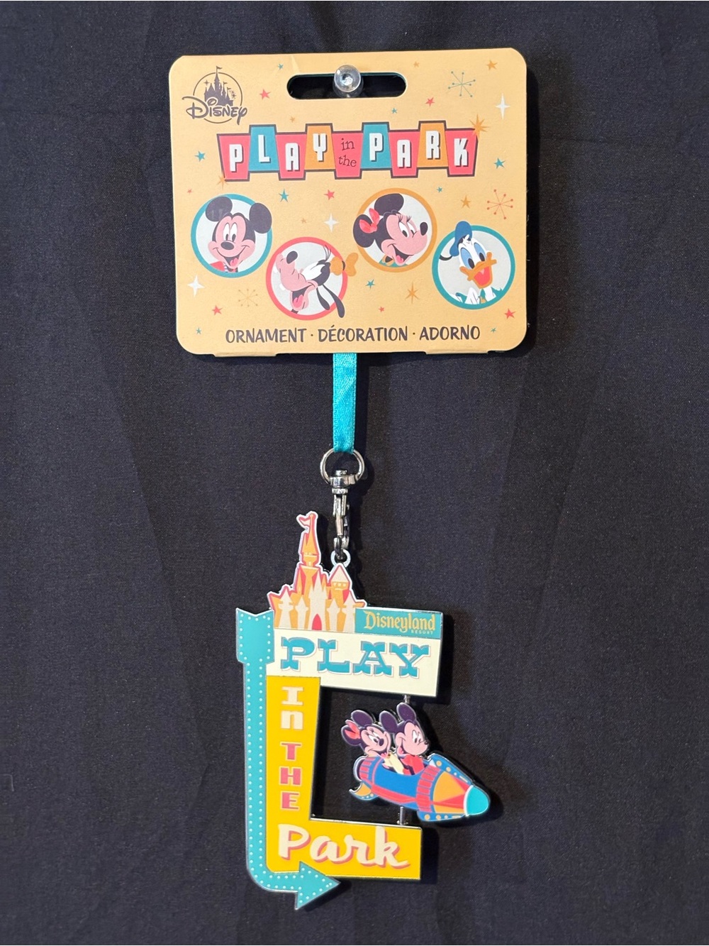 Disney Parks Play in the Park Mickey and Minnie Mouse Rocket Spinner Ornament